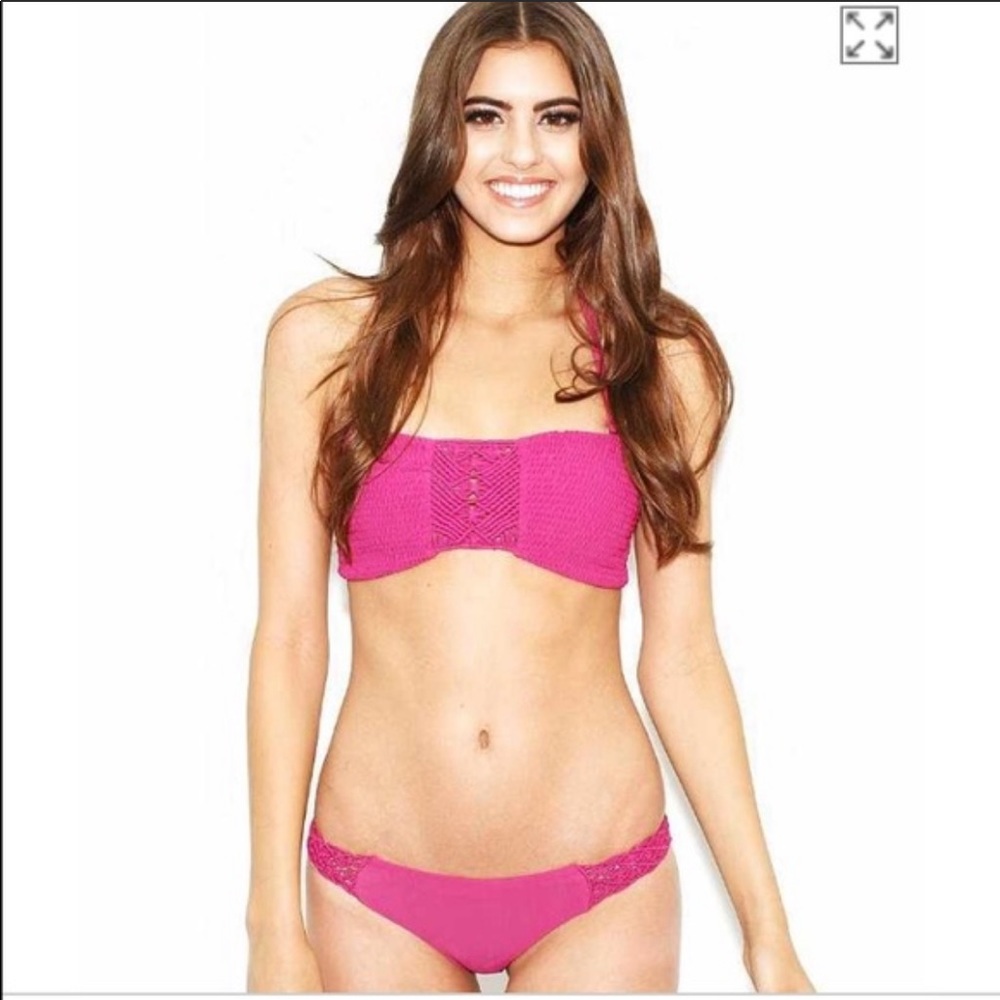 NWT Tori Praver Chelsea Bandeau Top+Bikini Bottom